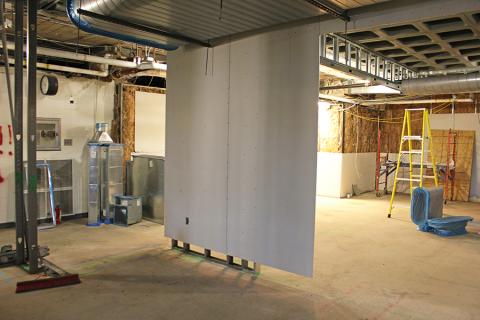 New construction in the Booth Family Center for Special Collections on August 14, 2014.