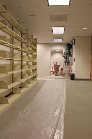 The temporary BFCSC home on the first floor of Lauinger Library.
