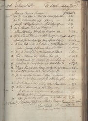 Handwritten list of foodstuffs