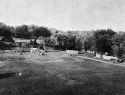 Black and white photograph of baseball game 1894
