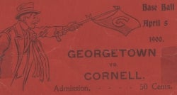 Red baseball ticket 1900