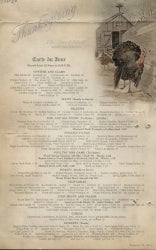 Printed menu 1913
