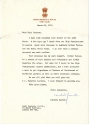 Letter to Barbara Ward from Indira Gandhi