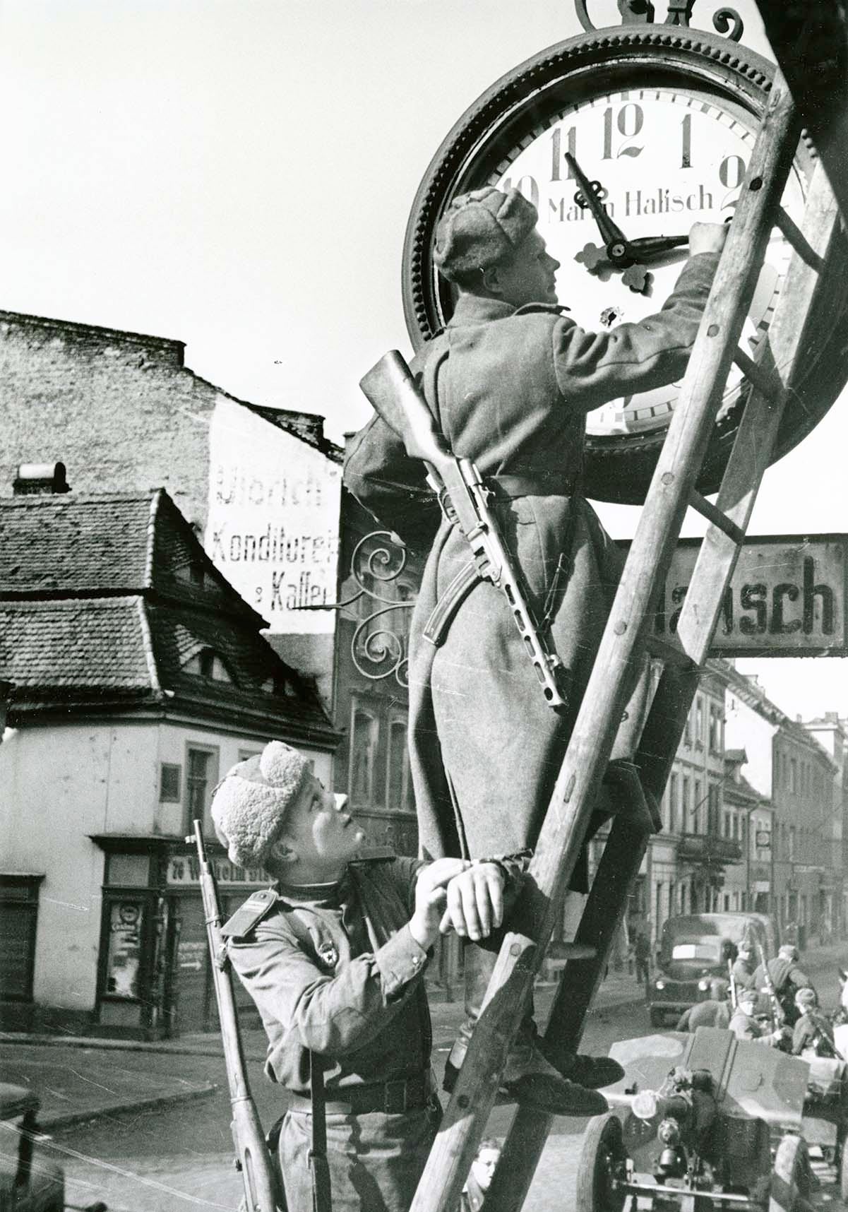 Soldiers Resetting a Clock