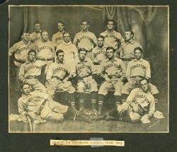 Black and white photograph of baseball team 1903